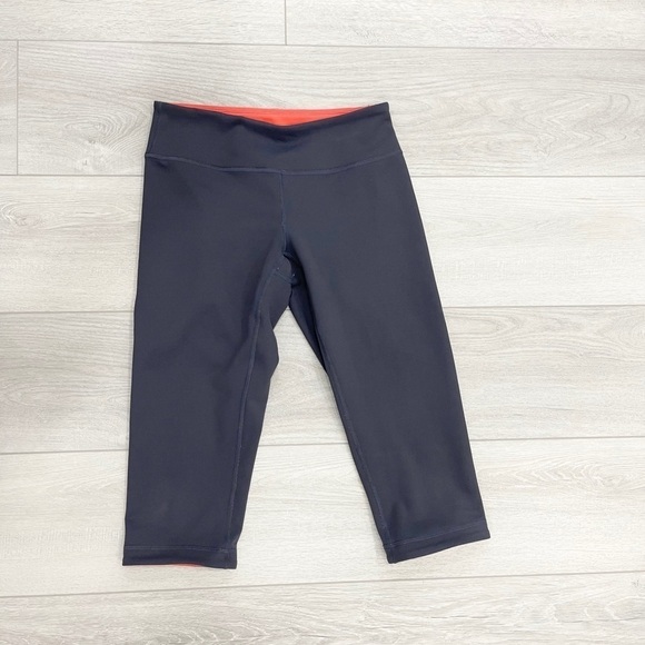 Zella Live In Crop Legging Two-Side Orange Gray XS - Picture 2 of 10